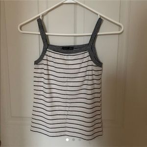 zara striped stretchy tank top